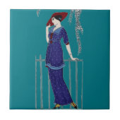 Mode 1920 van Parijs elegante dame Tegeltje (Voorkant)