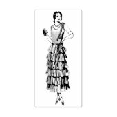 mode 1930s Model Rubber Art Stamp Rubberstempel (Afrduk)