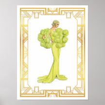  Mode 1940 Limoen Hollywood Gown Art