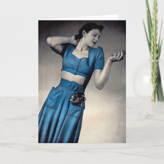 mode 1940s foto met stijl van midriff kaart (Voorkant)