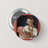 mode 1950 foto ronde button 5,7 cm (Voorkant /achterkant)