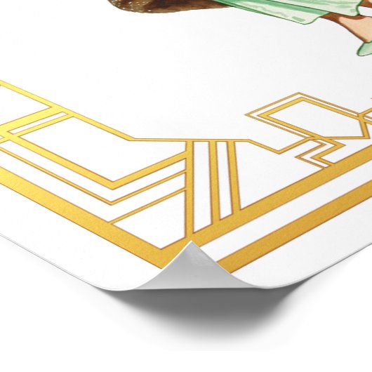 Mode 20s Flapper Pant Dress Art Poster (Hoek)