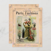 Mode 2 van Parijs: Briefkaart / Uitnodiging / RSVP (Voorkant / Achterkant)