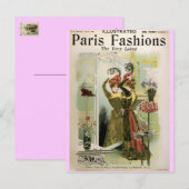 Mode 2 van Parijs: Briefkaart / Uitnodiging / RSVP (Voorkant / Achterkant)