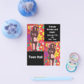  mode 60s muziekretro-verkoop flyers (Enkel)