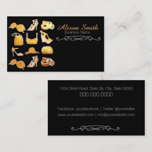 Mode/aanvullingen/Accessoires Visitekaartje (Voorkant / Achterkant)