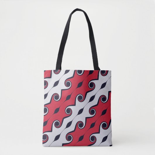 Mode abstract wervelend patroon tote bag (Voorkant)