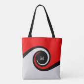 Mode Abstracte golven Tote Bag (Achterkant)