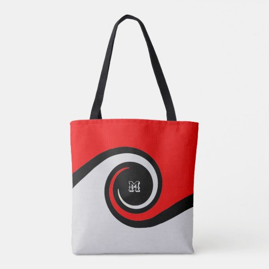 Mode Abstracte golven Tote Bag (Achterkant)