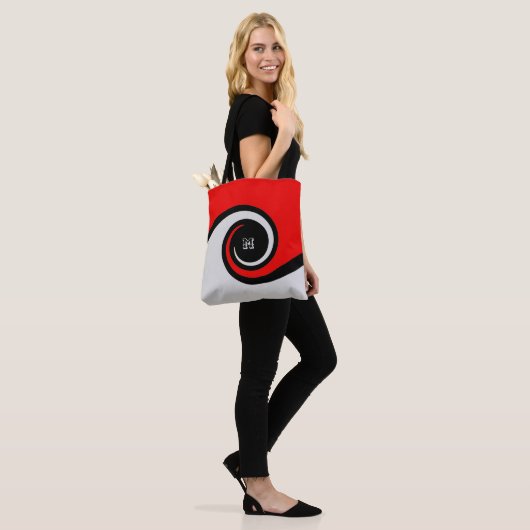 Mode Abstracte golven Tote Bag (Op model)