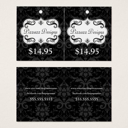 Mode Accessoire Hang Labels Visitekaartje (Voorkant /achterkant)