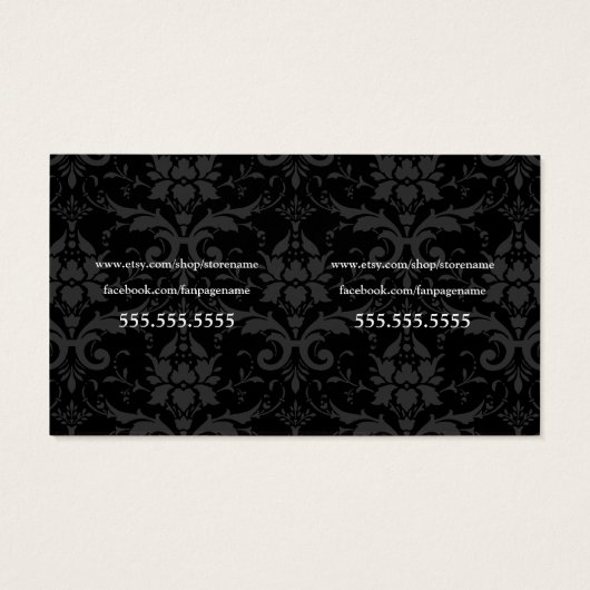 Mode Accessoire Hang Labels Visitekaartje (Achterkant)