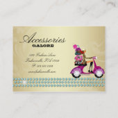 Mode Accessoires pingelen juwelenblauw goud Visitekaartje (Achterkant)