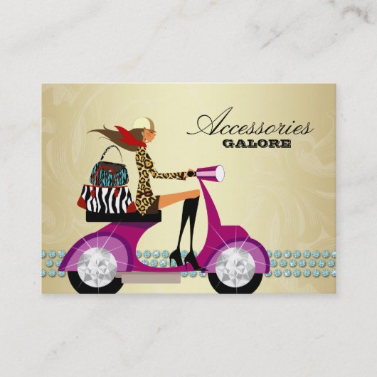 Mode Accessoires Purpose Jewelry Blue Gold 2 Visitekaartje (Voorkant)