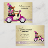 Mode Accessoires Purpose Jewelry Paars Gold Visitekaartje (Voorkant / Achterkant)