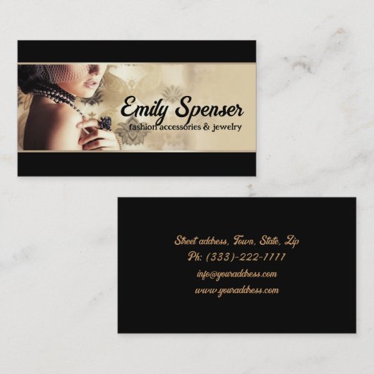 Mode Accessoires & Sieraden Visitekaartje (Voorkant / Achterkant)