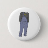 Mode Aesthetische Grijze overalls Button (Voorkant)