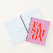 Mode Afdrukroze esthetische preppy modern decor Notitieboek (Binnen)
