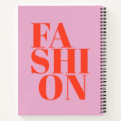 Mode Afdrukroze esthetische preppy modern decor Notitieboek (Achterkant)