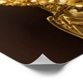 Mode Afrikaanse vrouw gouden zwarte juwelen Dress Poster (Hoek)