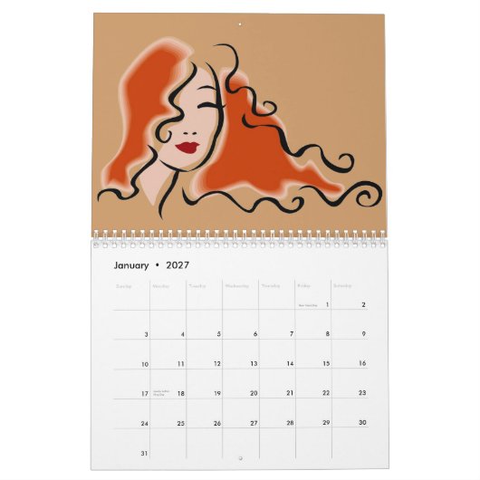 Mode agenda kalender (Jan 2027)