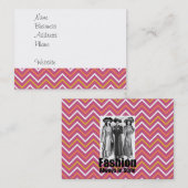 Mode Altijd in stijl 1900 Vrouwen op Chevron Visitekaartje (Voorkant / Achterkant)