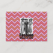 Mode Altijd in stijl 1900 Vrouwen op Chevron Visitekaartje (Achterkant)