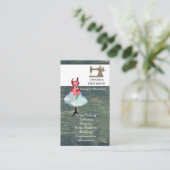 Mode ambachtslieden Meisjes met kieuwnaaigarij Visitekaartje (Staand voorkant)