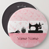 Mode Antiek naaigarnmachines Ronde Button 6,0 Cm (Voorkant /achterkant)