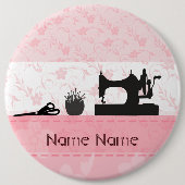 Mode Antiek naaigarnmachines Ronde Button 6,0 Cm (Voorkant)