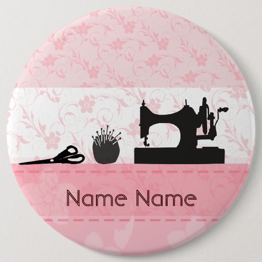 Mode Antiek naaigarnmachines Ronde Button 6,0 Cm (Voorkant)