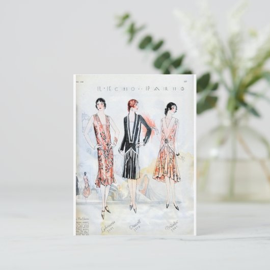 Mode, april 1928 briefkaart (Staand voorkant)