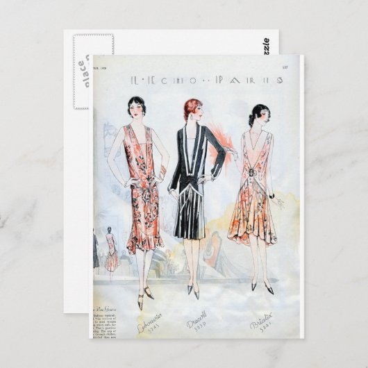 Mode, april 1928 briefkaart (Voorkant / Achterkant)