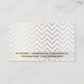 Mode Artiest II | , Chevron (witgoud) Visitekaartje (Achterkant)