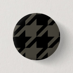 Mode Badge, Dogtooth Patterned, Dogtooth Badge Ronde Button 3,2 Cm