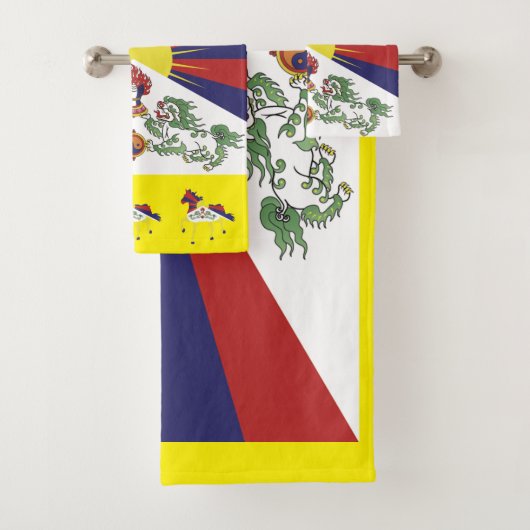 Mode badkamer Tibet en Tibetaanse vlag / Himalaya Bad Handdoek (Insitu)
