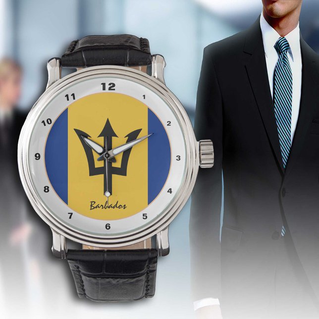 Mode Barbados Flag & Barbados trendy Horloge (Creator heeft geüpload)