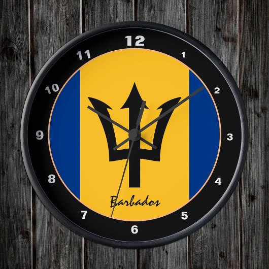 Mode Barbados Flag & Barbados trendy Ronde Klok