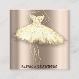 Mode Beautique Dress Custom QR Logo Blush Vierkante Visitekaartje
