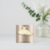 Mode Beautique Dress Custom QR Logo Blush Vierkante Visitekaartje (Staand voorkant)