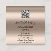 Mode Beautique Dress Custom QR Logo Gold Vierkante Visitekaartje (Achterkant)