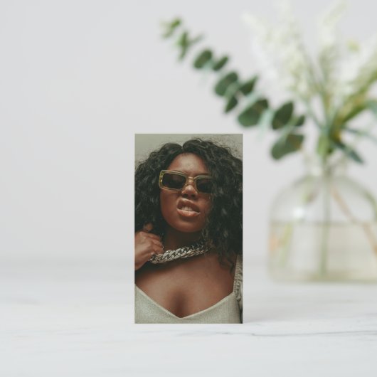 Mode Beauty Blogger Content Creator Volledige foto Visitekaartje (Staand voorkant)