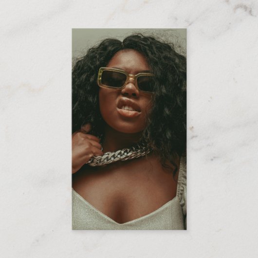 Mode Beauty Blogger Content Creator Volledige foto Visitekaartje (Voorkant)