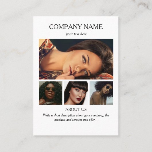 Mode Beauty Business 5 foto's Social Media Visitekaartje (Voorkant)