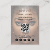 Mode Beauty Business 5 foto's Social Media Visitekaartje (Achterkant)