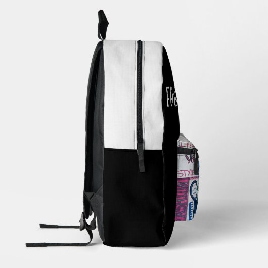 MODE & BEAUTY witte top Bedrukte Rugzak (Links)