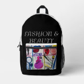 MODE & BEAUTY witte top Bedrukte Rugzak (Voorkant)