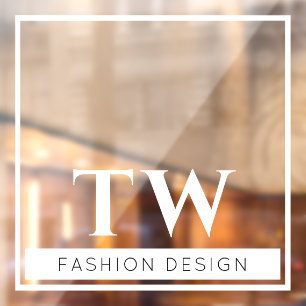 Mode Bedrijf Teken Transparant Wit Raamsticker