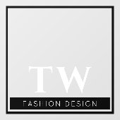 Mode Bedrijfsbord Transparant Zwart Raamsticker (Vel)