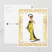 Mode Begin jaren 1900 Hollywood Gown Briefkaart (Voorkant / Achterkant)